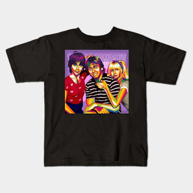 threes company Kids T-Shirt by cool pop art house